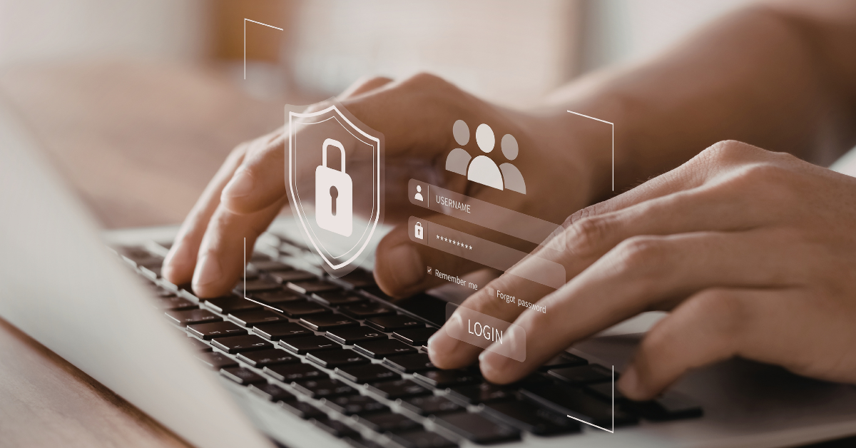 Accesso a sistema aziendale con autenticazione e sicurezza per prevenire attacchi hacker